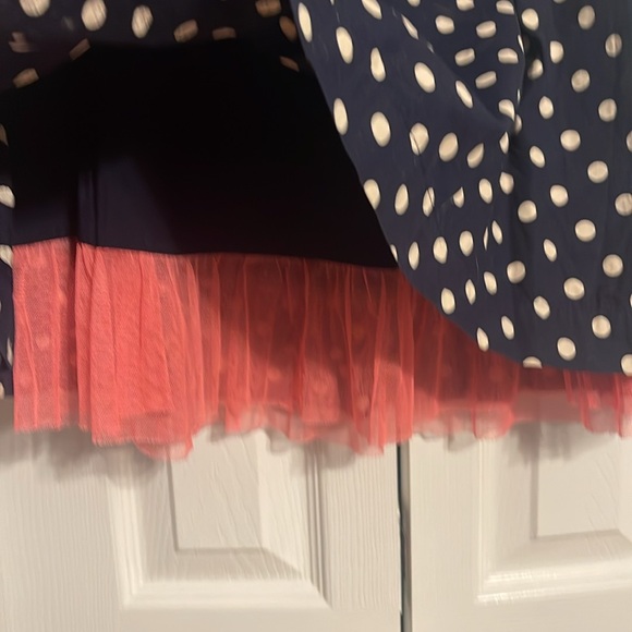 Gapkids navy blue polka dot skirt with pink crinoline size XL (12) NWOT - Picture 5 of 8